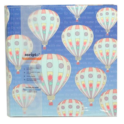 Scripto 200 Pocket Photo Album Hard Cover Book Balloon