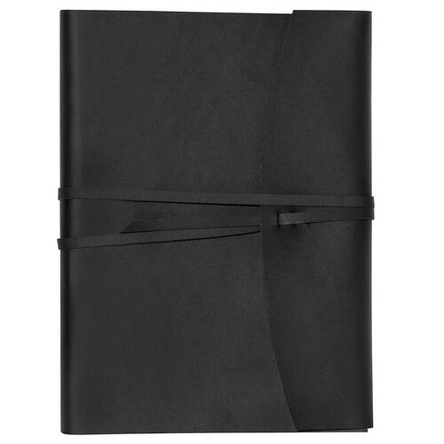 Scripto A4 Wrap Home Office Meeting Writing Journal Black