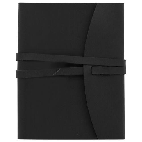 Scripto A6 Wrap Home Office Meeting Writing Journal Black