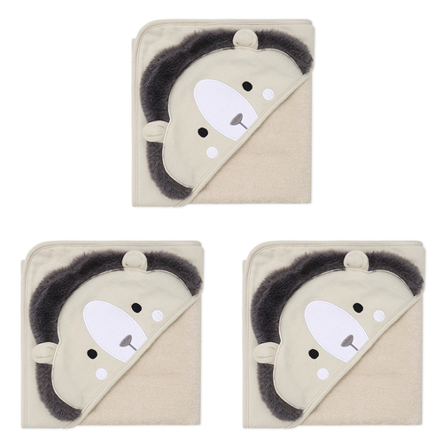 3PK The Peanutshell Madagascar Character Hooded Towel Baby Nursery Decor