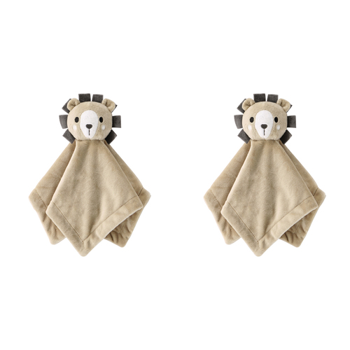 2PK The Peanutshell Madagascar Lion Security Blanket Baby Nursery Decor