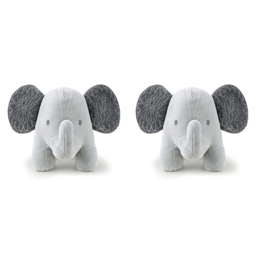 2PK The Peanutshell Elephant Grey Plush Toy Baby Nursery Decor