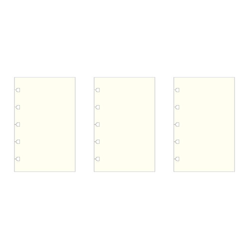 3x 32pc Filofax Pocket Notebook Paper Refill Plain White