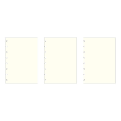 3x 32pc Filofax A5 Notebook Refill White Plain Paper Stationery