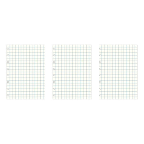 3x 32pc Filofax A5 Notebook Refill White Square Paper Stationery