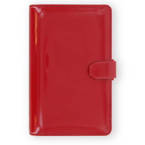 Filofax Patent Personal Compact Organiser Leather - Red