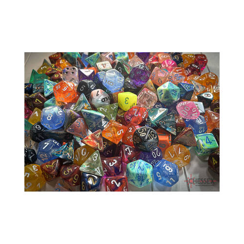 200pc Chessex Individual Polyhedral Discontinued Dice w/ Bag