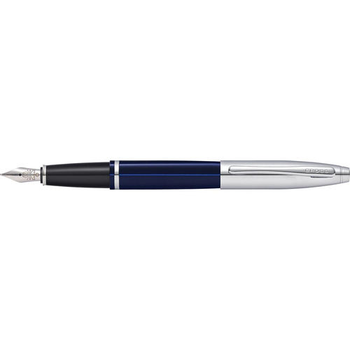 Cross Calais Fountain Pen Blue Lacquer Medium Nib