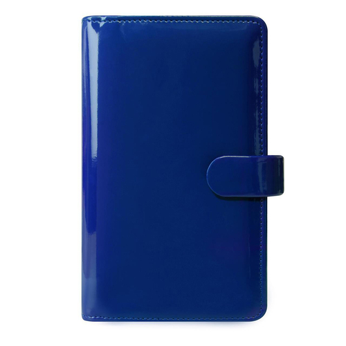 Filofax Patent Personal Compact Organiser Leather - Blue