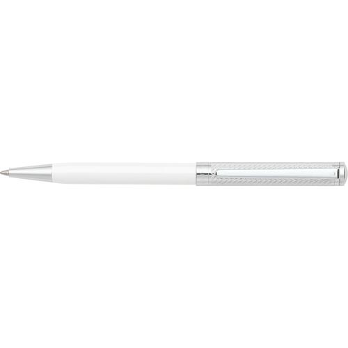 Sheaffer Intensity Ball Point Pen Chrome Plated Trim Spiral Cap White