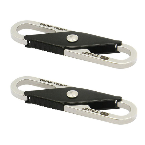 2PK Connect Stainless Steel Carabiner Snaptrap Switch Key Holder 14cm