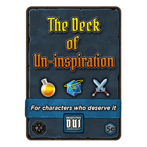 Quests & Chaos The Deck of Un-Inspiration Kids Card Game 15y+