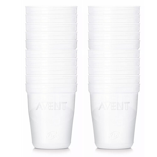 2x 10pc Philips Avent Via Cups/Mothers Breastmilk Storage Container 180ml