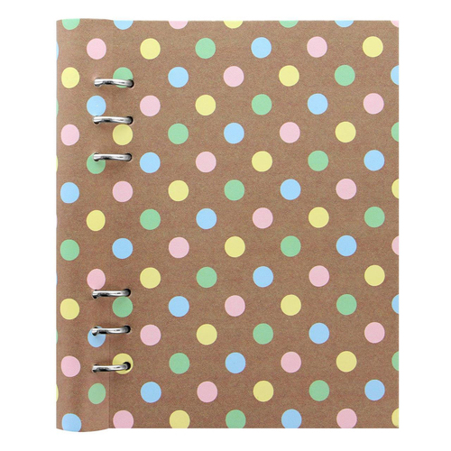 Filofax A5 Patterns Clipbook Writing Notebook - Pastel Dots