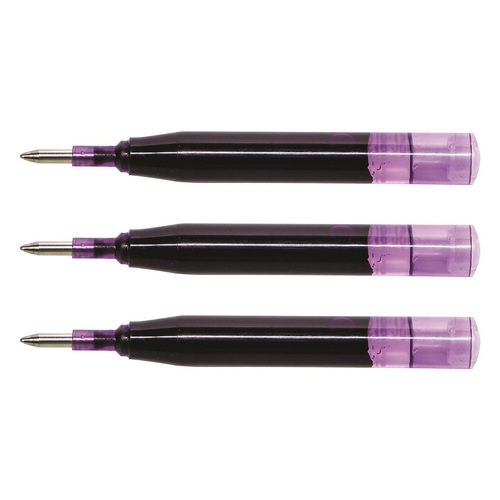 3PK Sheaffer Ion Refill for Gel Roller Ball Pen Cartridge Purple