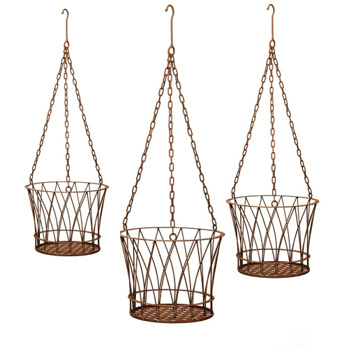 3pc Hanging Basket 24/29/33cm Metal Plant Holder - Sue