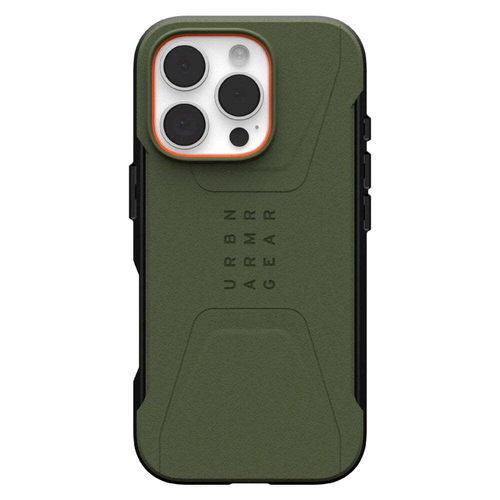 Urban Armour Gear Civilian MagSafe Case For iPhone 16 Pro Olive Drab