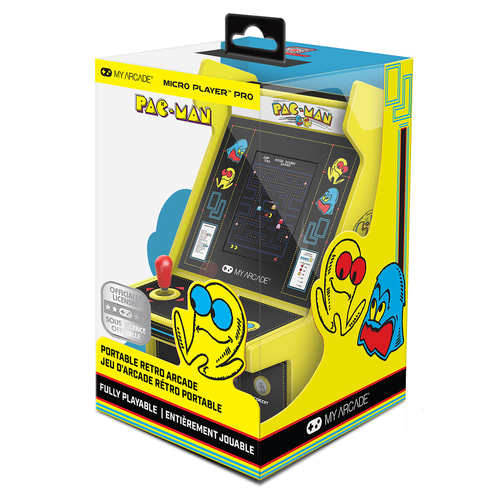 My Arcade 6.75" Pac-man Retro 16 Bit Micro Video Game Player Pro 