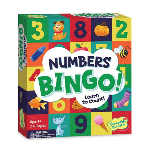 Peaceable Kingdom Numbers Bingo Learn To Count Board Game 4y+