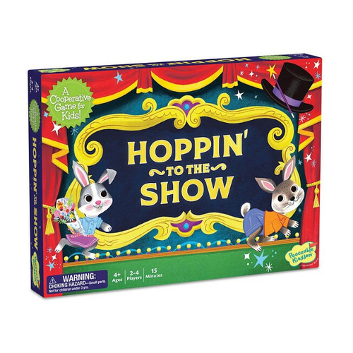 Peaceable Kingdom Hoppin' To The Show Cooperative Board Game Set 4y+