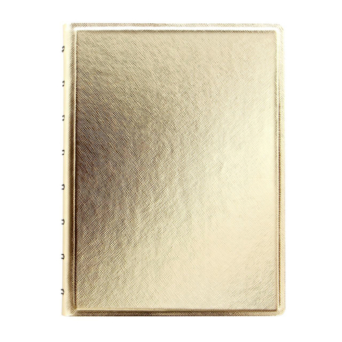 Filofax A5 Saffiano Notebook Journal Stationery - Metallic Gold