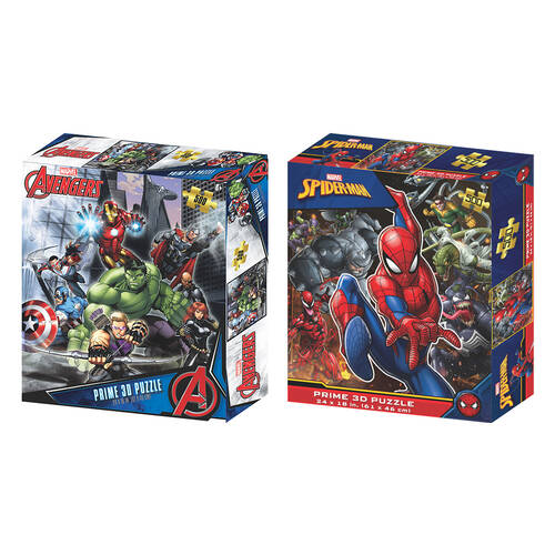 1000pc Prime Marvel Avengers & Spider-Man 3D Jigsaw Puzzle 61x46cm 6y+