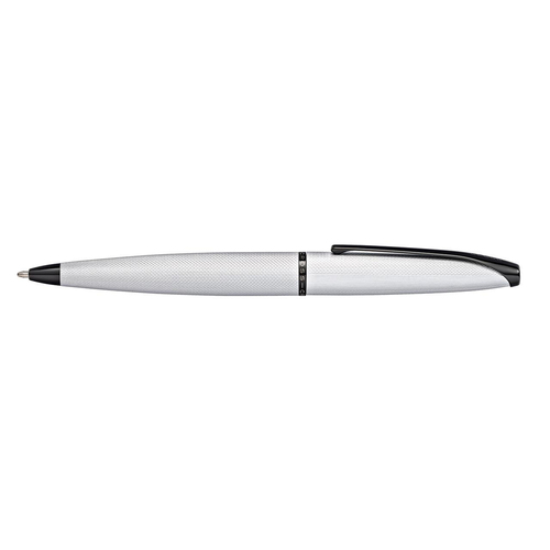 Cross ATX Brushed Etched Diamond Medium Ball Point Pen - Chrome