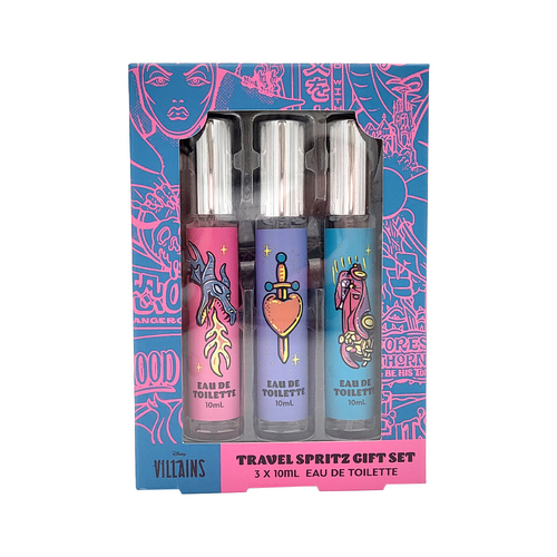 3pc Disney Villains Travel Spritz Gift Set Perfume Eau De Toilette 10ml