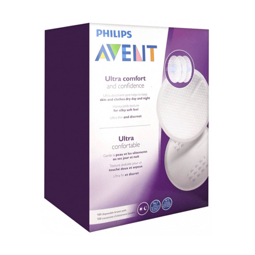 100pc Philips Avent Disposable Day Mothers Breast Pads White