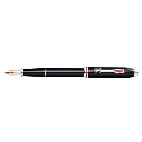 Cross Townsend Ferrari Medium Fountain Pen Glossy Black Lacquer