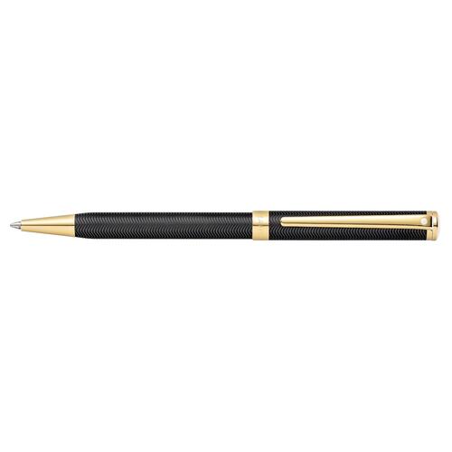 Sheaffer Intensity Engraved Ball Point Pen Matt Black/Gold Trim