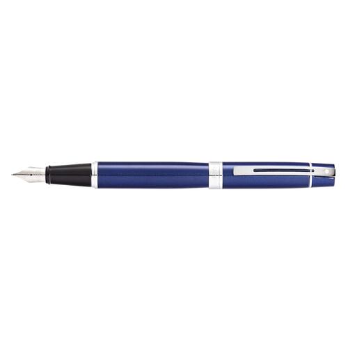 Sheaffer 300  Trim Fountain Pen Medium Nib Lacquer/Chrome Blue