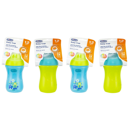 2PK Chicco Nursing Baby 266ml Easy Cup Spill Proof 12m+ Boy