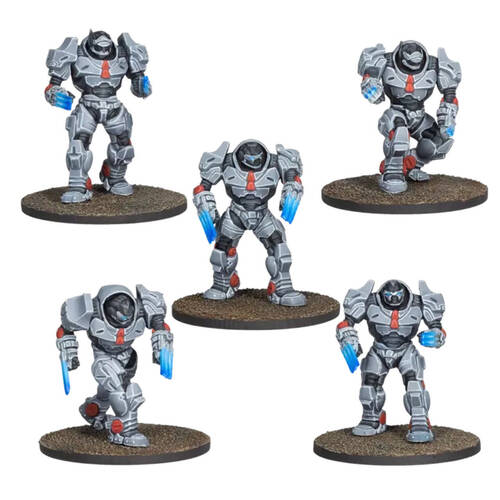 5pc Mantic Games Firefight Enforcer Peacekeepers w/Phaseclaws RPG Miniature