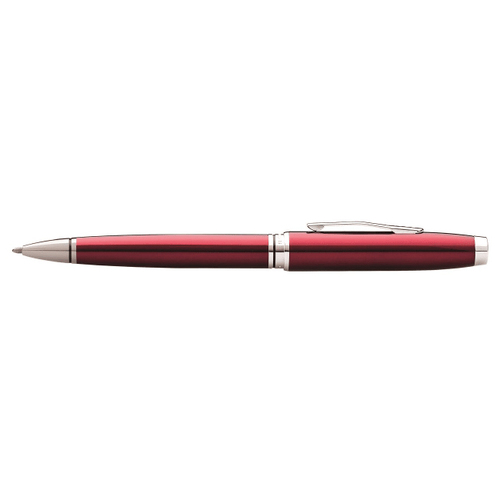 Cross Coventry Ball Point Pen Medium Nib Red Lacquer/Chrome