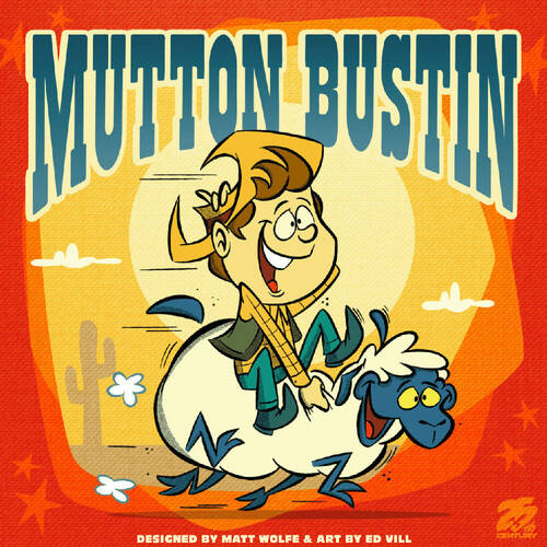 25th Century Games Mutton Bustin Party Board Game 8y+