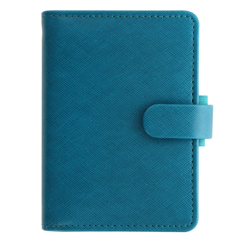 Filofax Saffiano Mini Personal Organiser Faux Leather Aquamarine 12cm