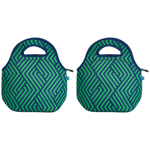 2PK Annabel Trends 30cm Neoprene Lunch Bag Food Storage - Zig Zag