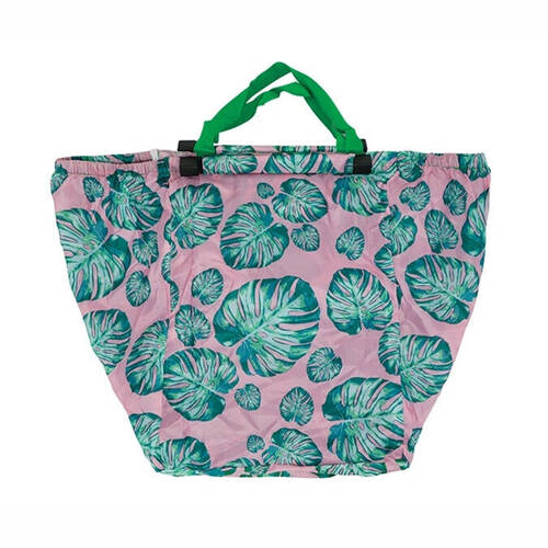 Annabel Trends Shopping/Grocery Trolley Bag 38x68cm - Monstera Pink