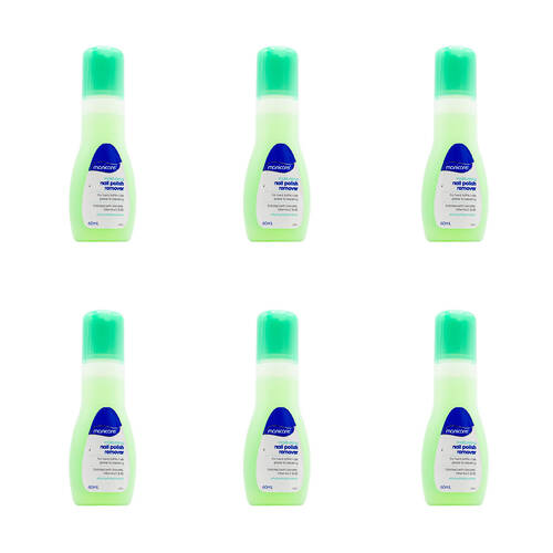 6PK Manicare Moisturising Nail Polish Remover 60ml - Green