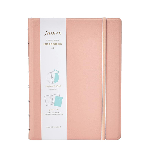 Filofax A5 Pastel Notebook Journal Ruled Paper Stationery - Peach