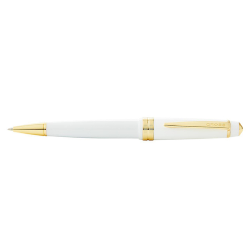 Cross Bailey Light Gloss Ball Point Pen Writing Stationery White/Gold