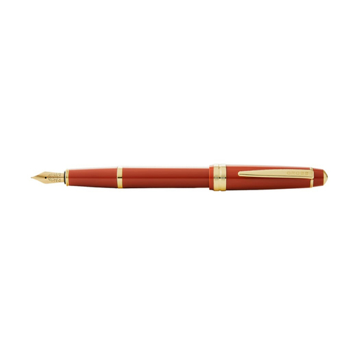 Cross Bailey Light Gloss X Fine Fountain Pen Burnt Orange/Gold