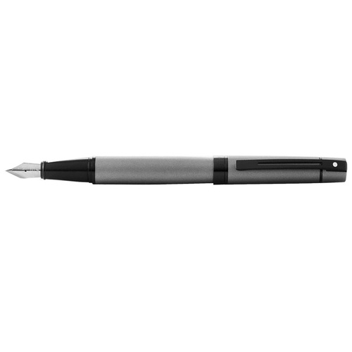 Sheaffer 300 Fountain Pen Medium Nib Matt Grey/Black Trim