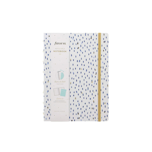 Filofax A5 Notebook Journal Writing Stationery - Indigo Rain