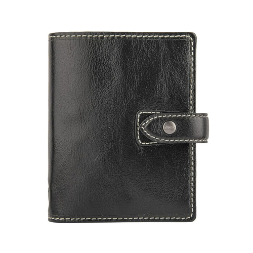 Filofax Malden Pocket Organiser Stationery Leather Black