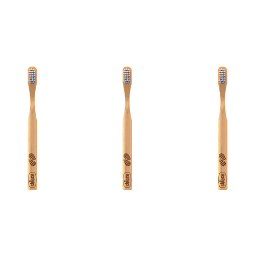 3PK Chicco Nursing Bamboo Toothbrush Kids Oral Care 3y+