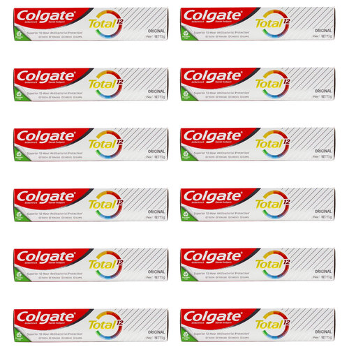 12PK Colgate 115g Flouride Toothpaste Tube Total 12 Original Dental Care