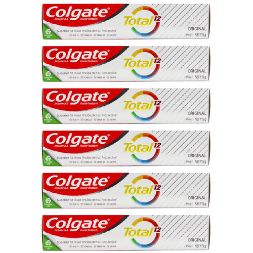 6PK Colgate 115g Flouride Toothpaste Tube Total 12 Original Dental Care