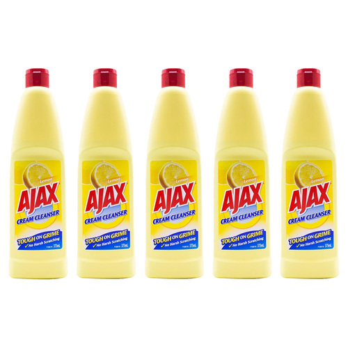 5PK Ajax All Purpose Cream Cleanser 375ml - Lemon Scent